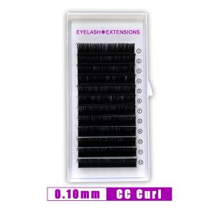 Wholesale Natural Black Russian Volume Eyelash Extensions 0 . 1mm Thickness CC Curl from china suppliers
