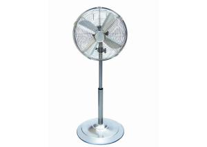 Wholesale Matellic Safety Grill Electric Stand Fan Heavy Duty Round Base 4 Blade 50W from china suppliers