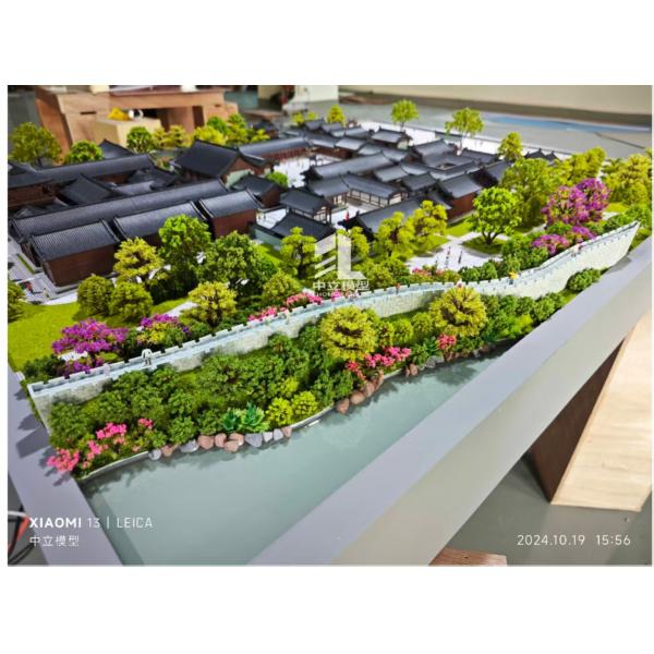 1:150 Traditional Chinese Architecture Model With Courtyards And Wooden Roof Structures