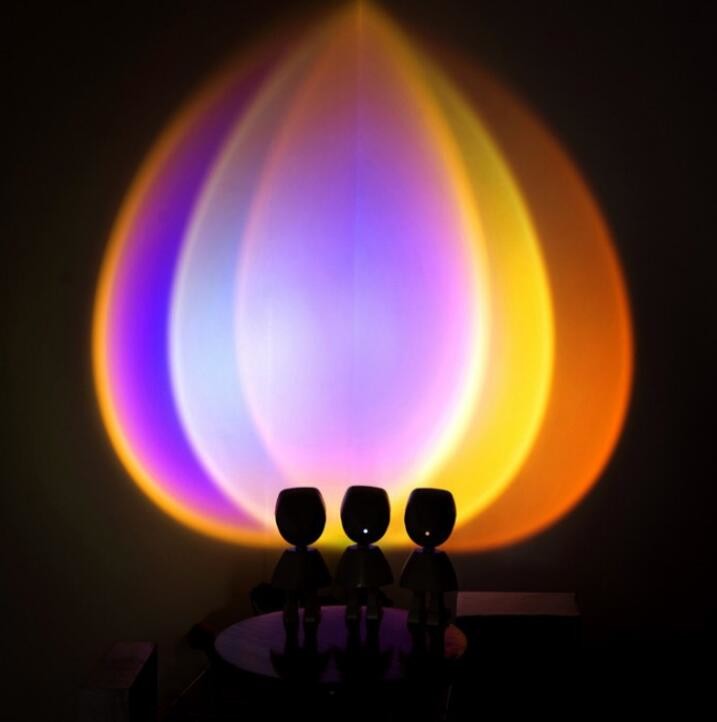 USB Charging Robot Sunset Projection Light Living Room Wall Decor
