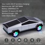 Tesla Cybertruck Blue tooth Speaker RGB lights Car model 15W Wireless Charging