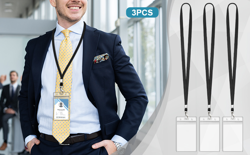 ID Badge Holder with Lanyard