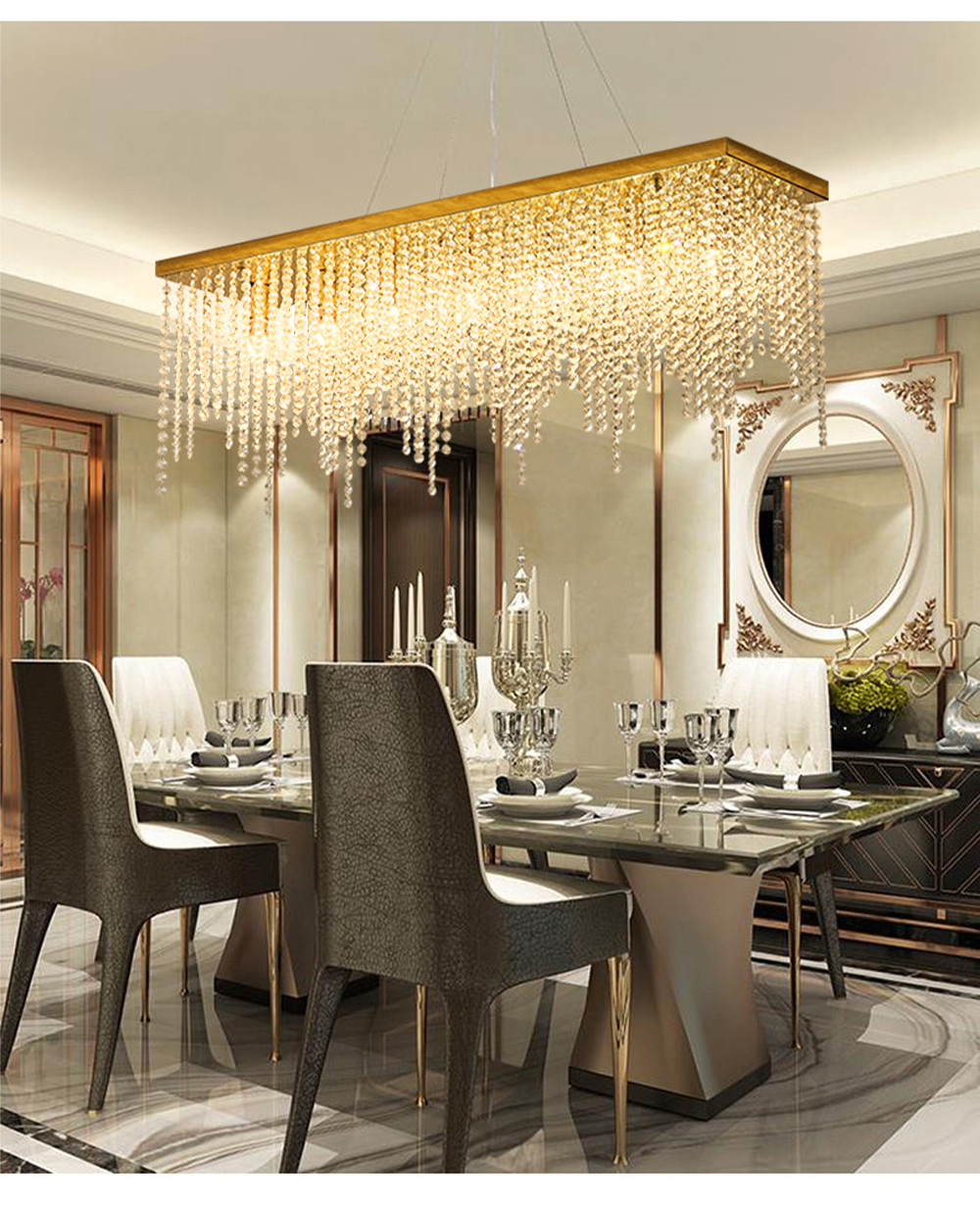 Crystal Chain Ceiling Lights New Lampara Techo for Home Decor guzhen lighting(WH-CA-107)