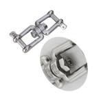 Polished Stainless Steel Double Jaw Ended Swivel Eye Hook For Heavy Duty