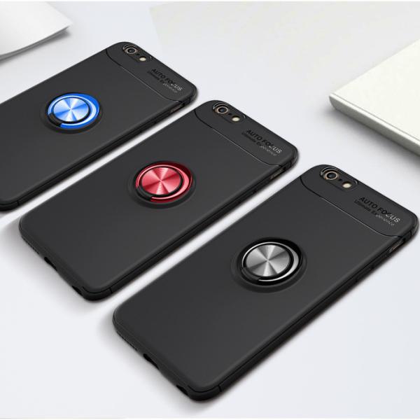 Shockproof Transparent Phone Cases For Iphone 6 Plus Invisible Metal Ring Holder Founded