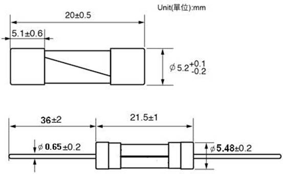 5x20mm 8A Fast Ceramic Fuse 250V