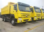 Big Yellow Dump Truck , 6x4 Rigid Tipper Trucks Used In Mining ZZ3257N3847A