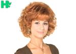 Women's Brown Synthetic Short Curly Wigs For African American