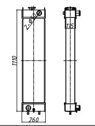 Wholesale PC120-8 PC130-8 Excavator Radiator 203-03-12221 50mm Caliber from china suppliers
