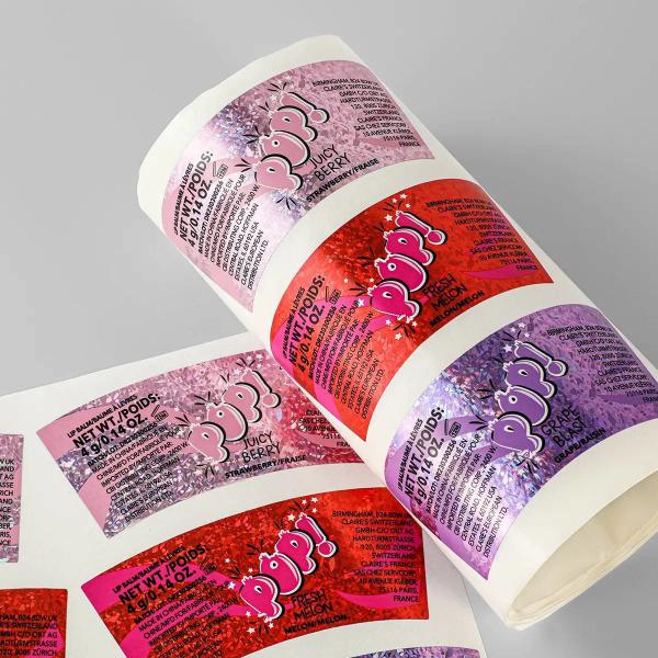 Waterproof Vinyl Adhesive Sticker Custom Printed Holographic for Perfume Candle