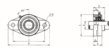UCFL Flange Ball Bearing UCFL200 UCFL 205 with Z2 Noise Level