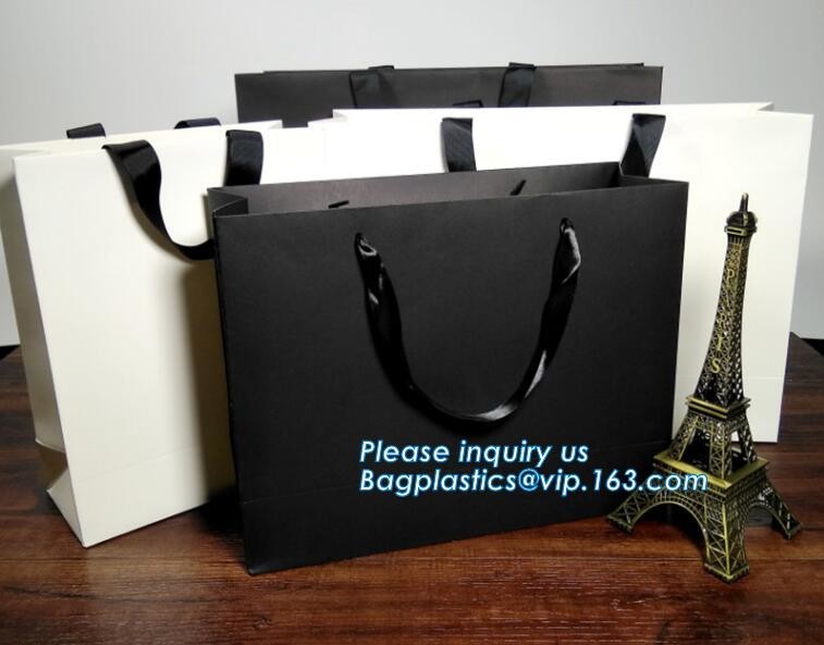 Luxury Metal Button Top Quality Gift Brown Paper Bags with Strong Handle,reusable ecofriendly customizable promotional l