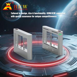 Wholesale HCW 35-40 Persons/Min Swing Gate Face Recognition Turnstile 100-240V With Card Reader from china suppliers