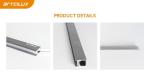A2107 LED Glass Clip Light 300-2700 length x9.7 width x15mm height Aluminum PC