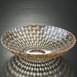 High Quality Gold Spraying 33*2.1cm Glass Charger Plate for Dinnerware