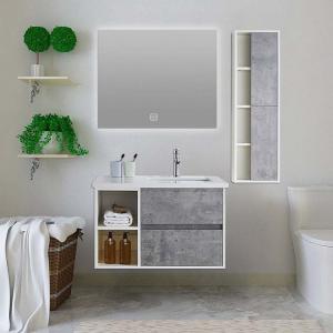China 35-37 In Bathroom Vanity Mirror Cabinet Rectangle Customized Color on sale