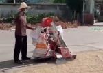 Mobile 40inch Container Grain Collecting And Bagging Machine Lightweight