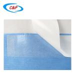 Absorbent Blue SMS Disposable Surgical Side Drape With Adhesive Supplier
