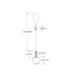 Nickel Plated Copper LED Linear Light Suspension Kits With Slider Studs YW-86005