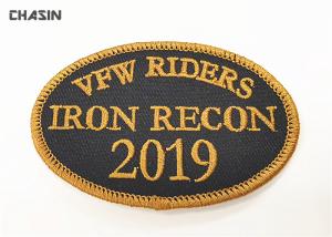 Wholesale Durable Hat Iron Patches Twill Fabric Merrow Border 4&quot; Width from china suppliers