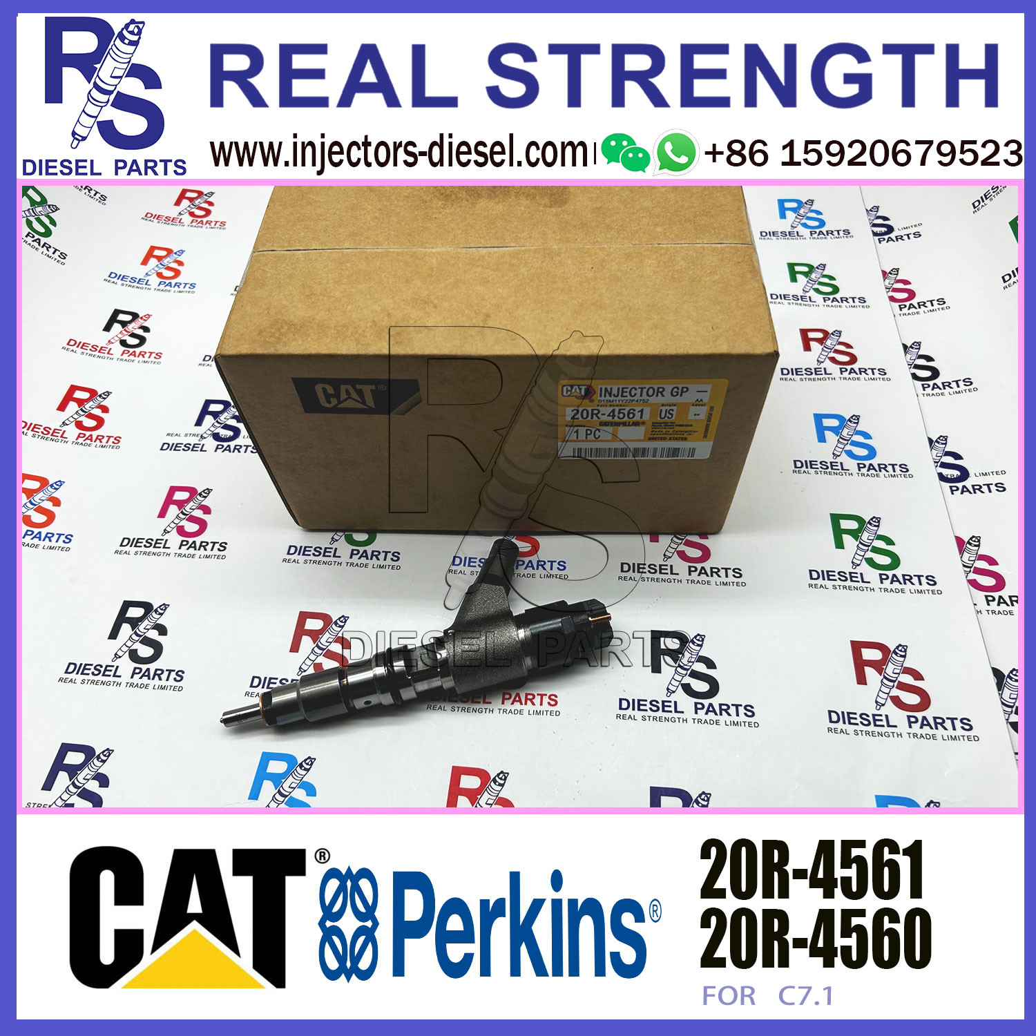 Common Rail Injector 0445120371 0445120382 0445120520 0445120521 396-9626 20R-4561 For Caterpillar C7.1 Engine CAT 320D