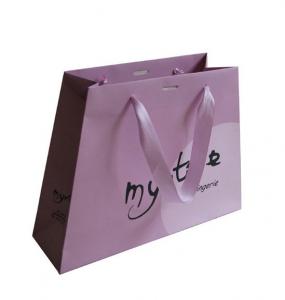 Wholesale custom cheap paper bags packaging wholesale with satin ribbon handle factory from china suppliers