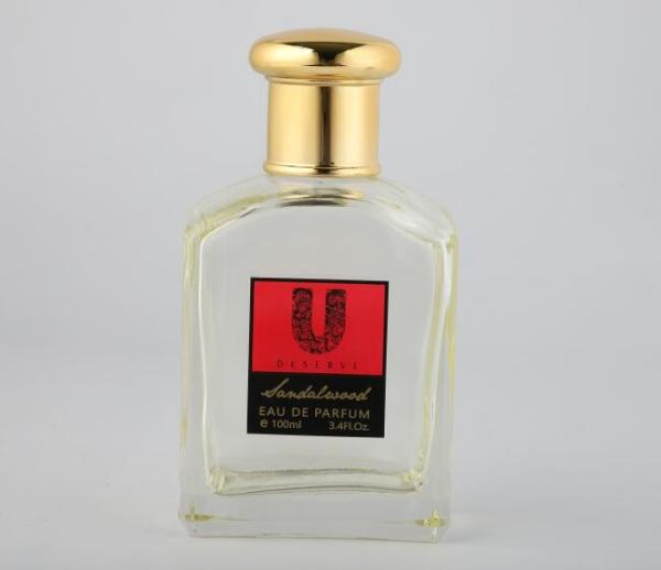 100ml Square Glass Perfume Bottles Sprayer Bottle With Plastic Cap Skincare