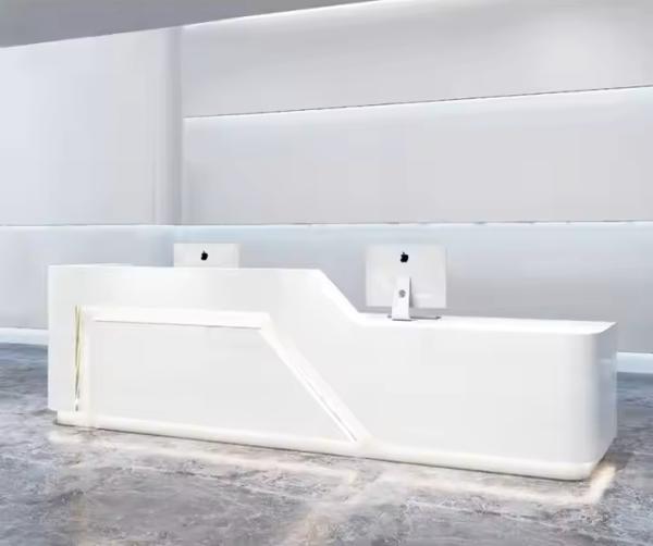 Customized Desk Office Reception Desk Modern Office Furniture Paint Front Desk