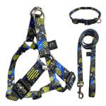 3 In 1 Dog Harness Set Nylon Dog Harness Leash For Walking Pets