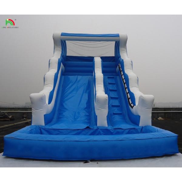 Cheap commercial double splash dual lane inflatable water slide for sale