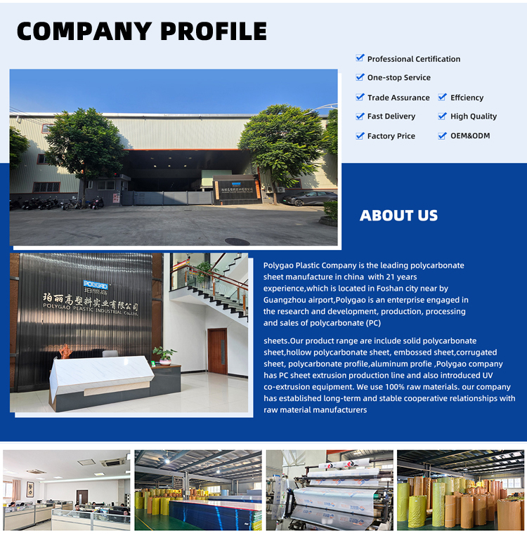 All-season Performance Fire Resistant Solid Polycarbonate Sheet with 5.8m Length 1mm-18mm Thickness