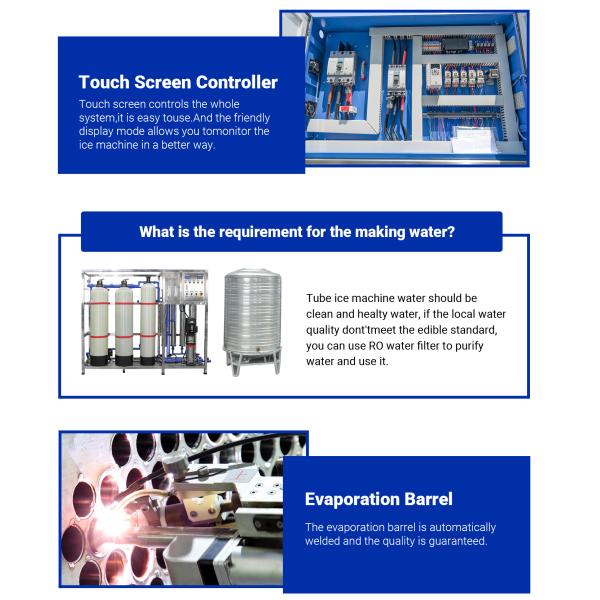 CBFI 5 10 15 20 25 30 Tons Tube Ice Making Machine Automatic Industrial Ice Maker