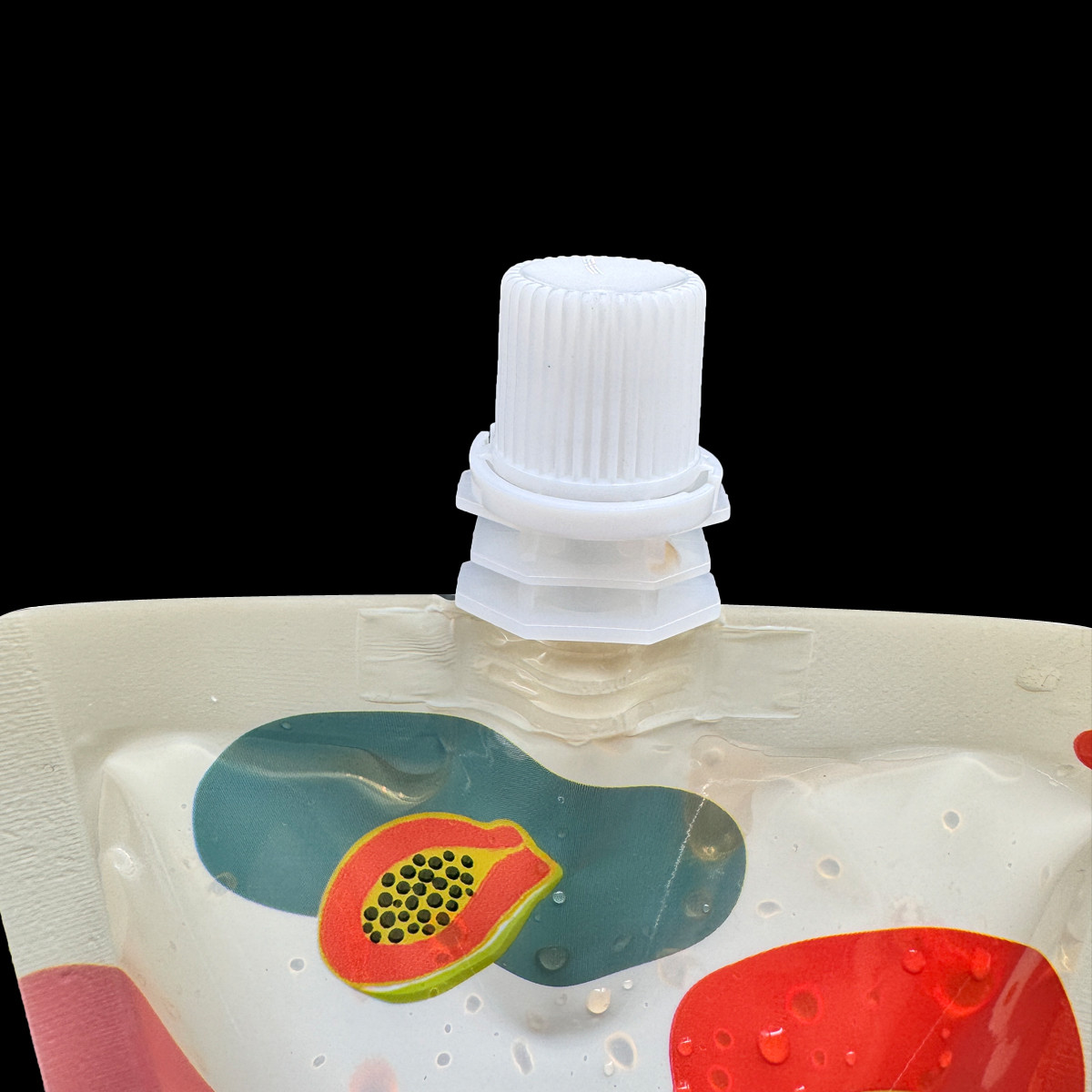 Recyclable Plastic Printed Glossy Spouted Stand Up Pouch Packaging For Cold Beverages