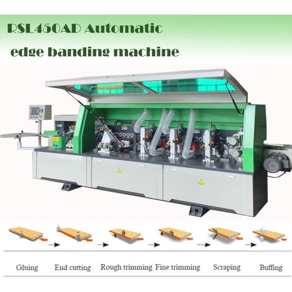 6 Functions Edge Banding Machine Gluing Trimming And Wood Buffing Compact Edgebander