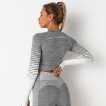 Step-by-step sports tights, speed training running yoga belly button exposed