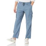 Washable Drawstring Closure Pants 44% Linen 56% Cotton Cropped Cargo Trousers
