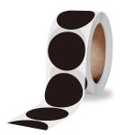 OEM Plain Black Self Adhesive Stickers Labels 500pcs 1000pcs Per Roll