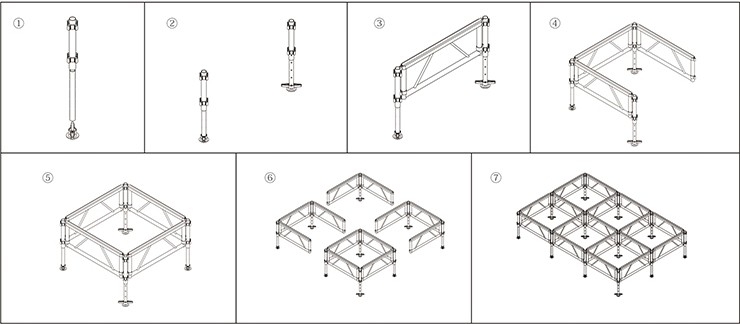 Heavy Duty Acrylic Stage Platform Transparent Plexiglass Fit Swimming Pool