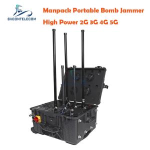 Wholesale 75w 120m RCIED IED Jammer DC24V RF Manpack Military Single Jammer from china suppliers