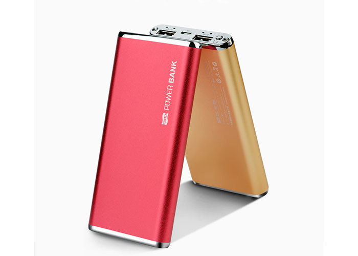 Over Charge Protection Slim Metal Power Bank Customized Logo With Dual Usb Port