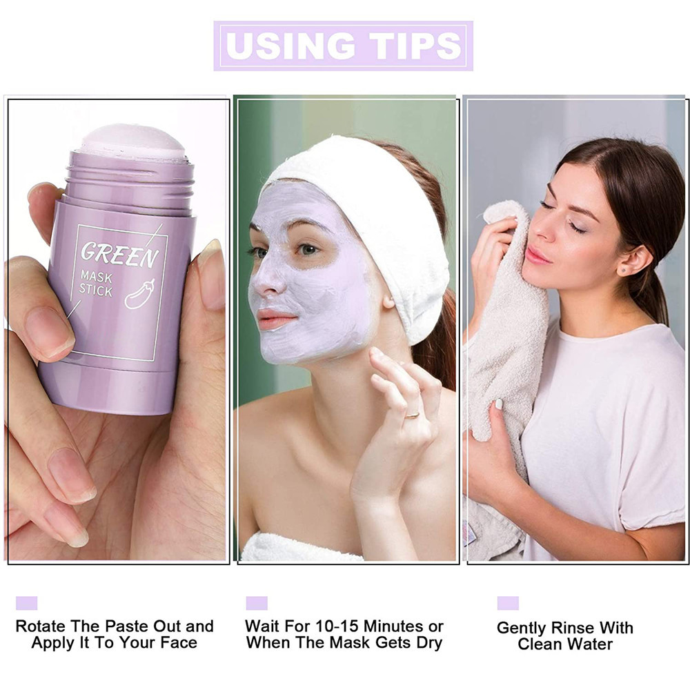 Anti-Acne Face Cleansing Whitening Clay Mask Stick Skin Care For Women