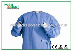 Wholesale Ultrasonic Heat Seal SMS Disposable Surgical Gown Waterproof With Knitted Wrist from china suppliers