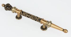 Wholesale Vintage Floral Hardware Pull Handles Openwork Pattern 24K Gold Plated from china suppliers