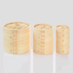 Round Pastry Wooden Cooking Utensils Handmade Bamboo Food Steamer