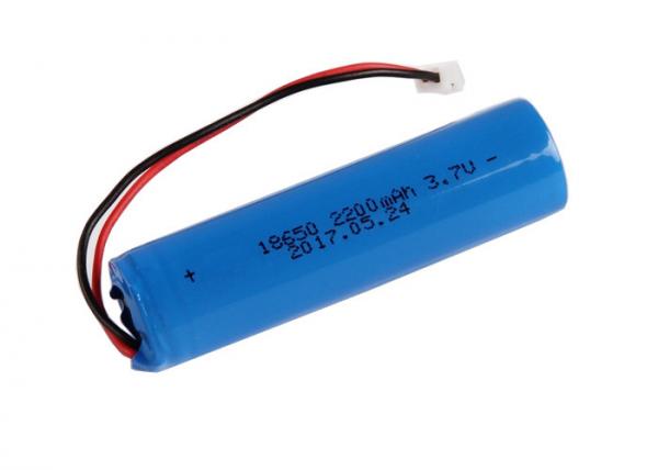 Quality Cylindrical  3.7V 2200mah 18650 Lithium Ion Battery Pack With PCM for sale