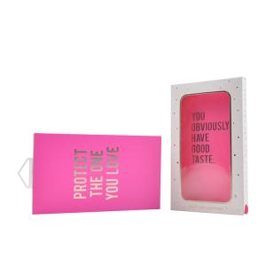 Wholesale Mobile Phone Case Box with PET Window Recycled Packaging Gold Foil Stamping from china suppliers