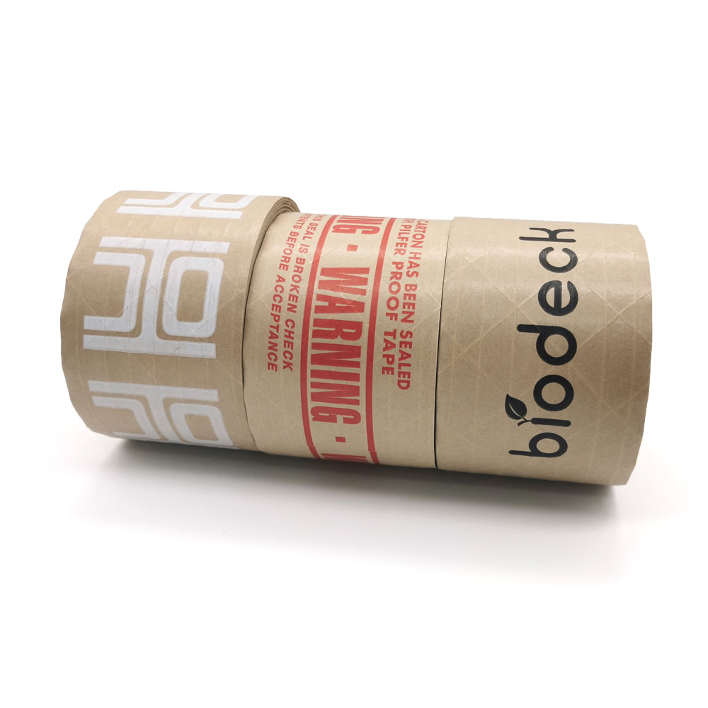 Water Activated Printed Fiberglass Kraft Box Tape