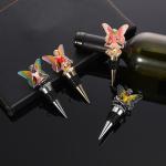 Animal Head Metal Wine Bottle Stoppers Custom Engraved Enamel Color