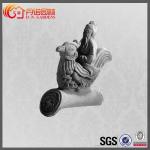 Buddhist Ornamental Clay Ridge Tiles Unglazed Grey Chinese Curved Roof Tile