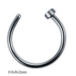 NEW Steel Fashion Circular Bead Rings Horseshoe Eyebrow Tongue Nose Hoop